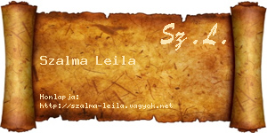 Szalma Leila névjegykártya