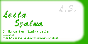 leila szalma business card